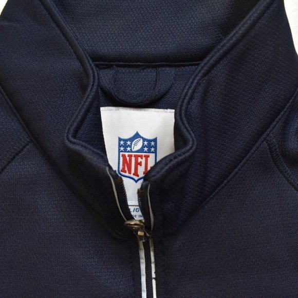 NFL Team Apparel Mens Seattle Seahawks 1/4 Zip Midweight Navy Jacket New XL - Picture 4 of 4
